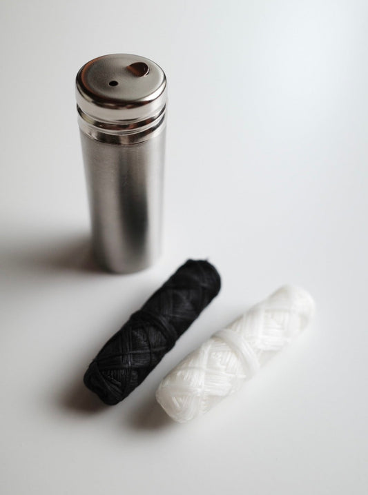 環境に優しい歯磨きフロス(ステンレス容器付き)