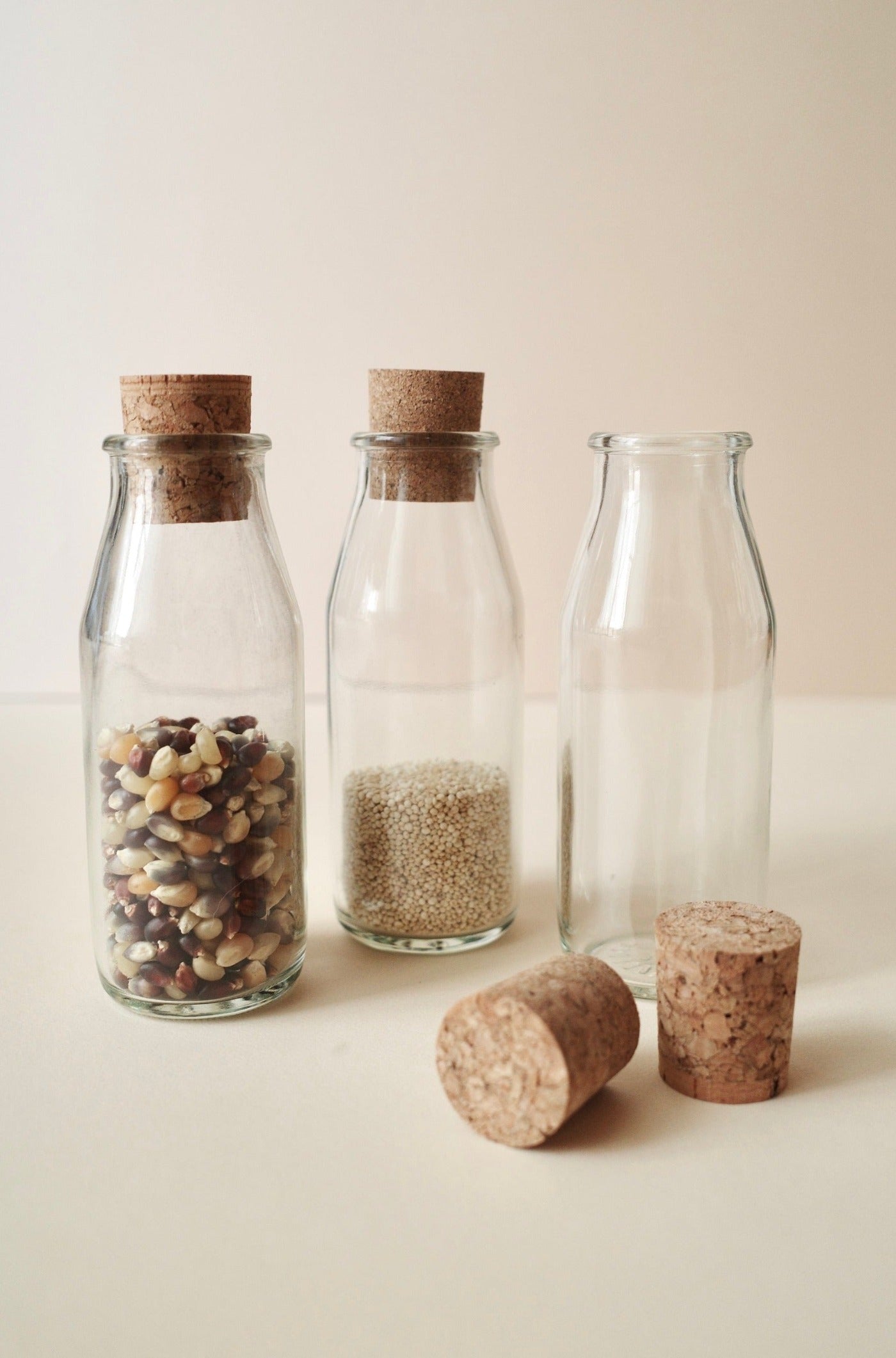 アップサイクルコルク栓&リユース瓶セット