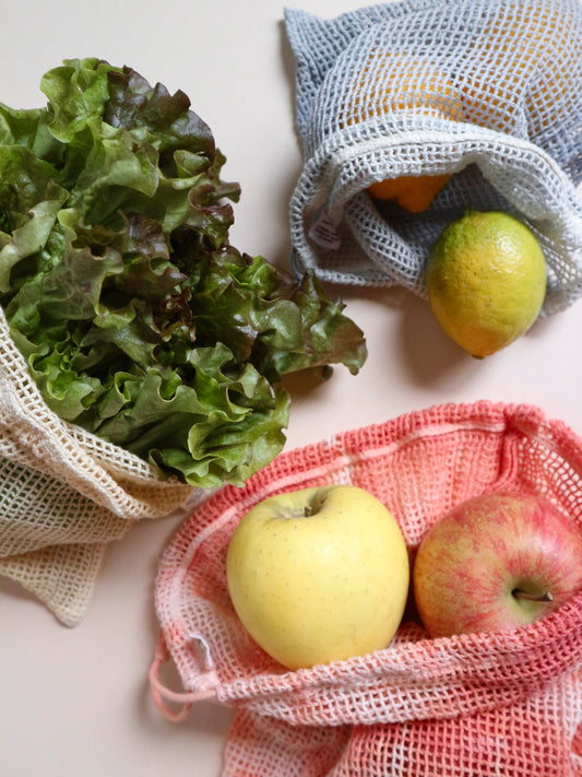 野菜が長持ちするメッシュバッグ - 草木染め限定カラー