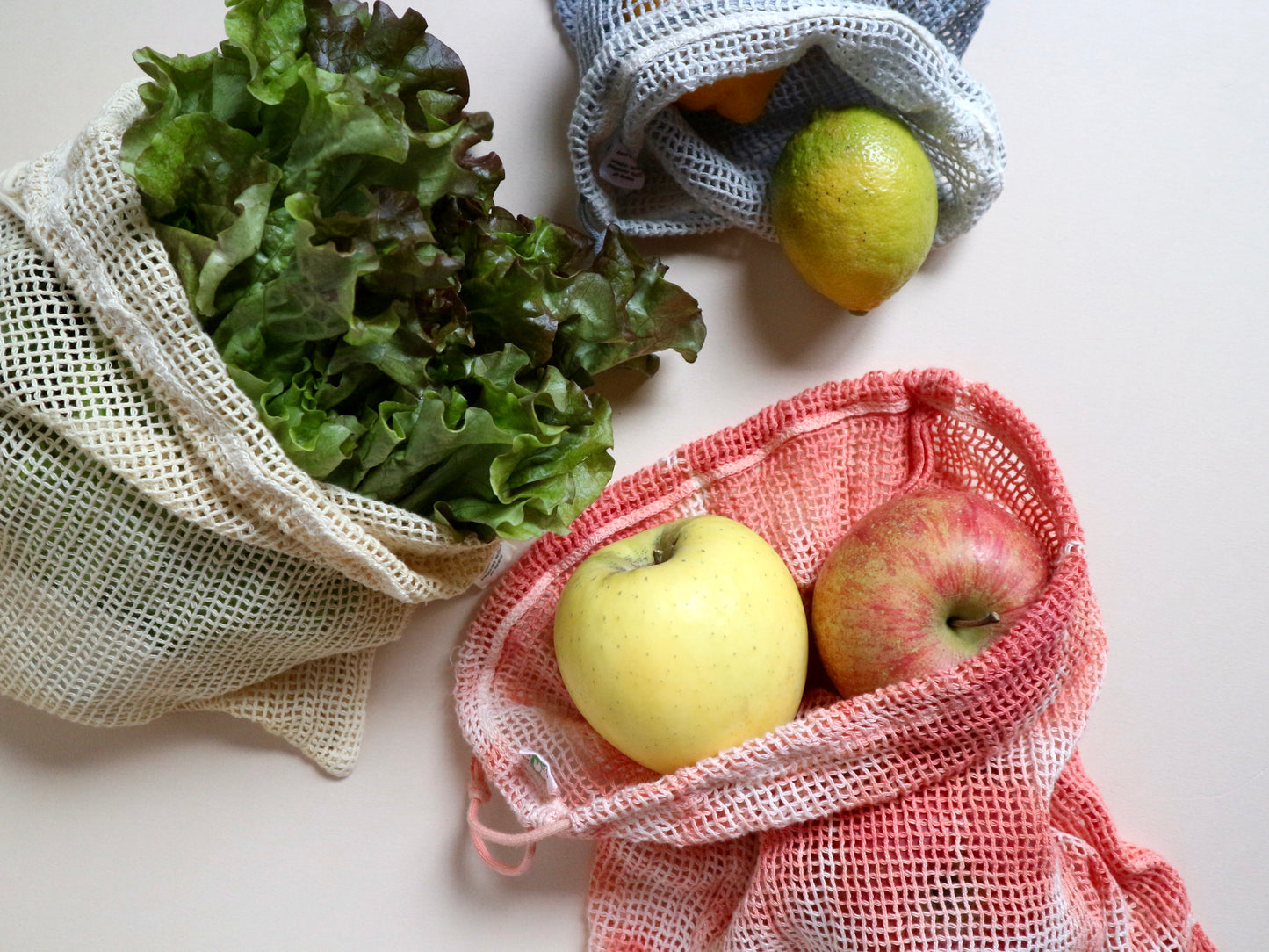 野菜が長持ちするメッシュバッグ - 草木染め限定カラー