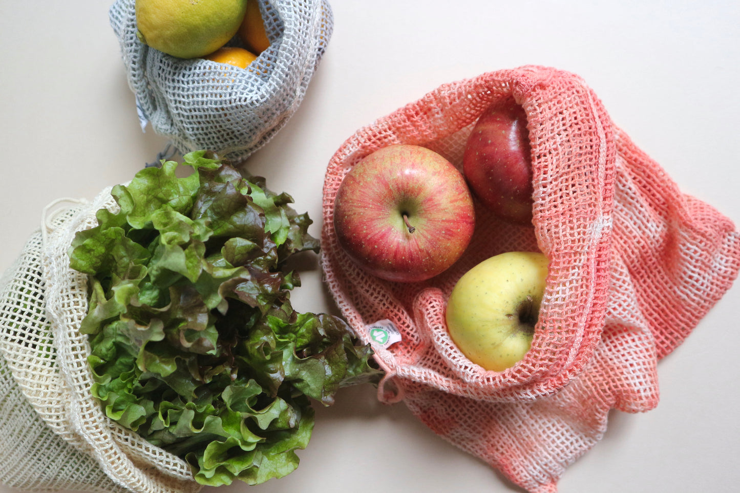 野菜が長持ちするメッシュバッグ - 草木染め限定カラー