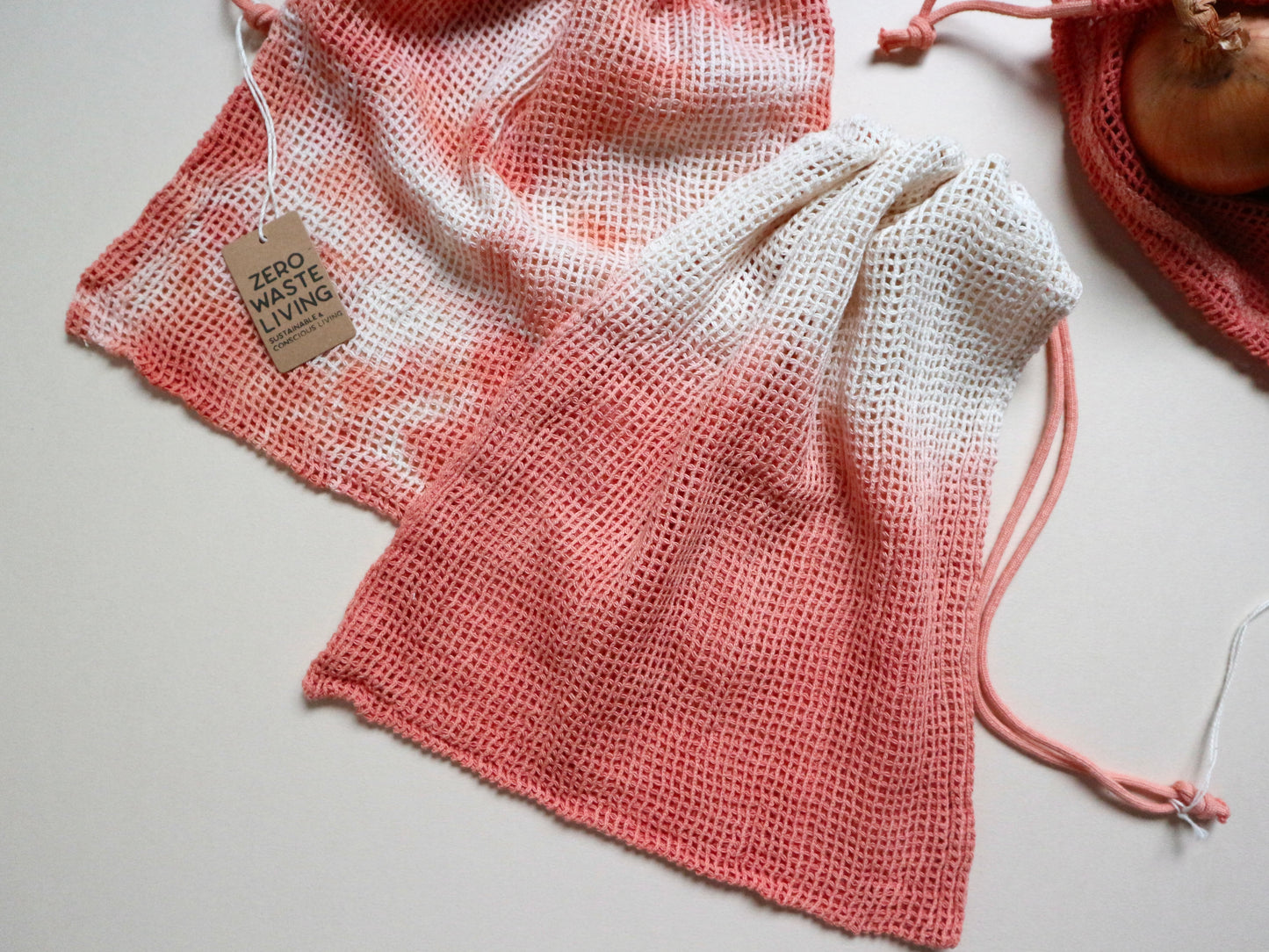 野菜が長持ちするメッシュバッグ - 草木染め限定カラー