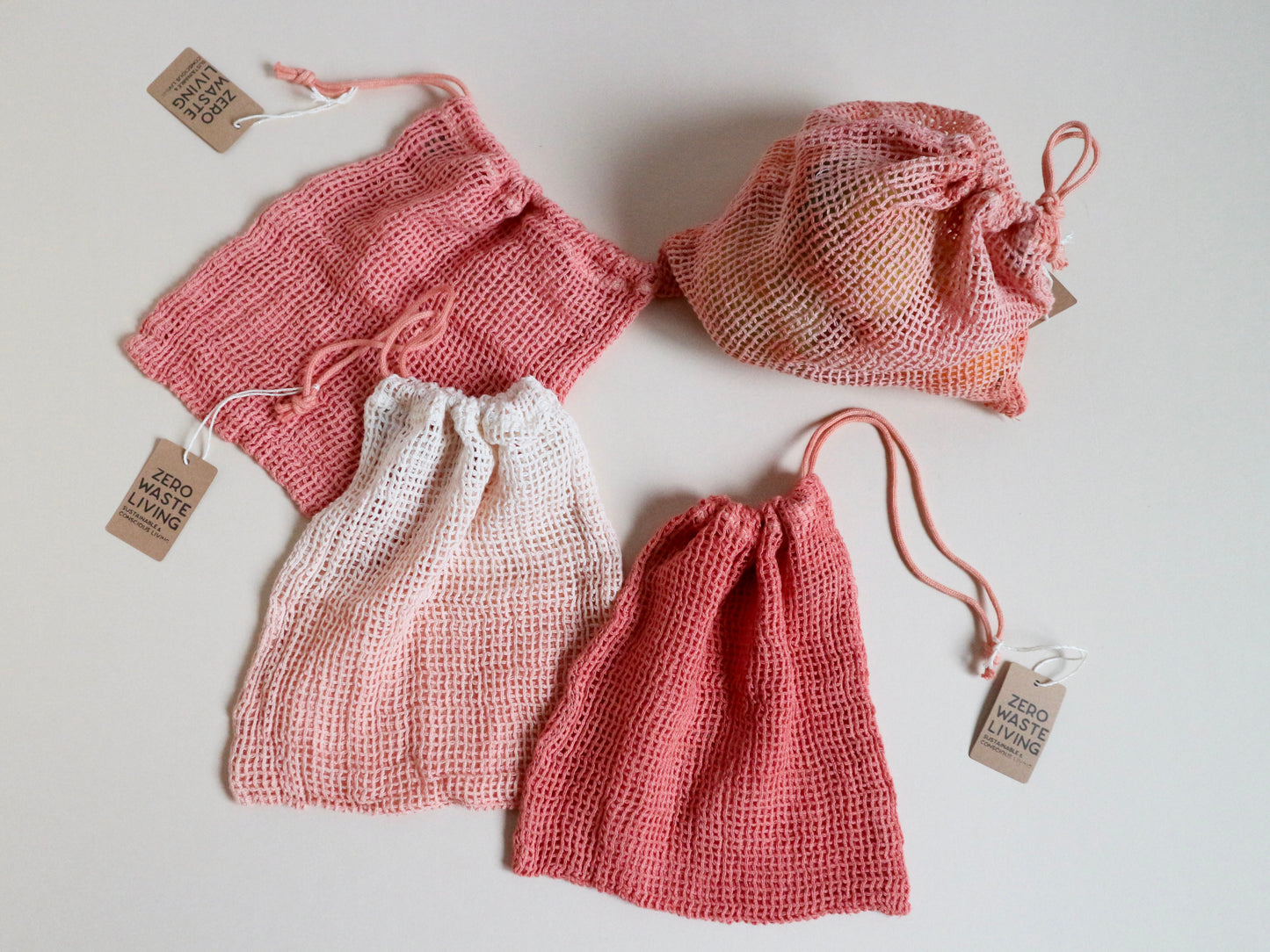 野菜が長持ちするメッシュバッグ - 草木染め限定カラー