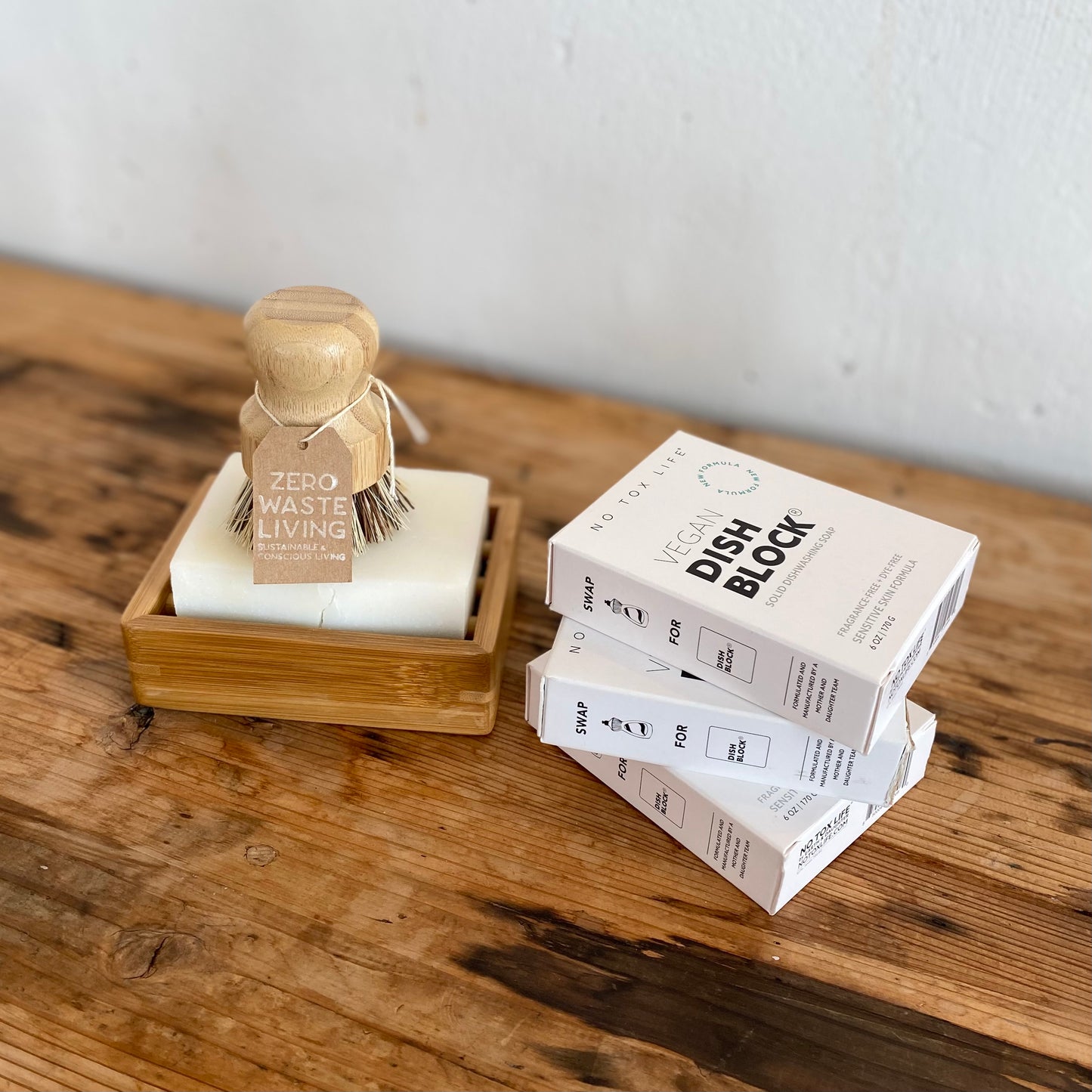 ヴィーガンディッシュブロックVegan Dish Block No tox life - スターターセット(選べるブラシ付き,Regularサイズ)