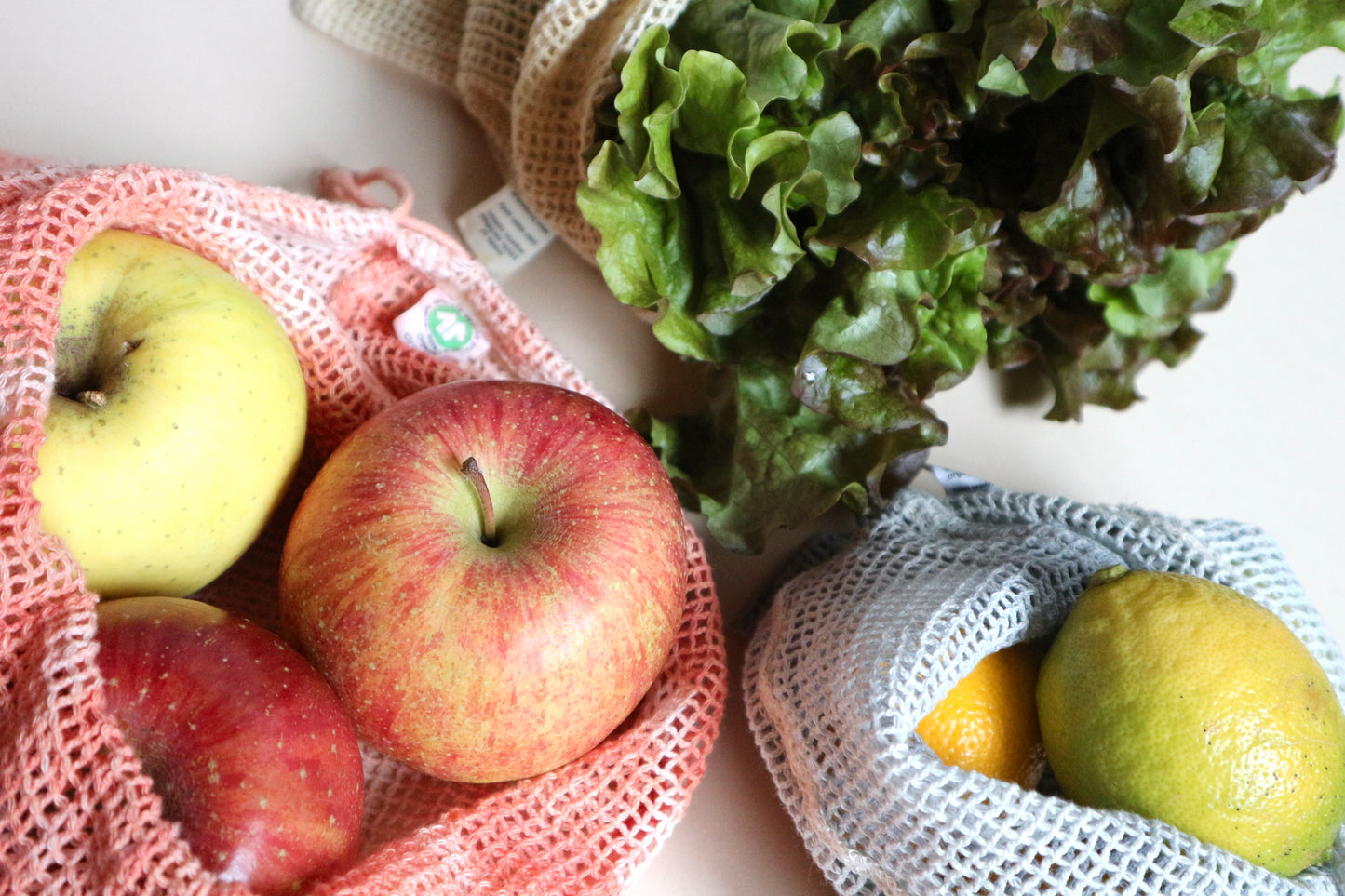 野菜が長持ちするメッシュバッグ - 草木染め限定カラー