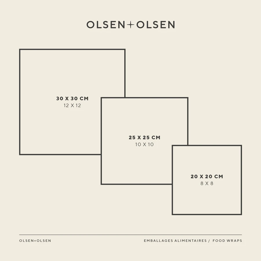 オーガニック蜜蝋ラップ(3枚セット)|OLSEN OLSEN