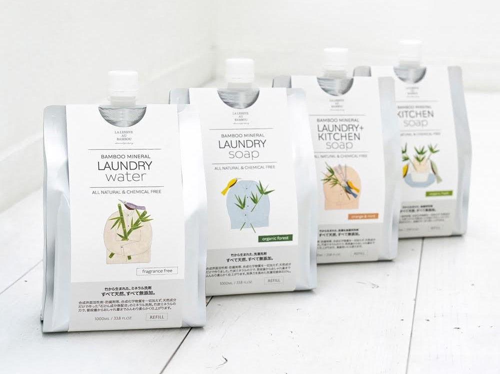 森と地球を守る、竹炭ミネラル洗濯洗剤 | BAMBOO MINERAL ランドリーソープ・ランドリーウォーター 1000ml リフィル