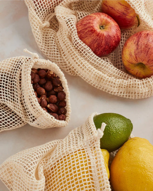 野菜が長持ちするメッシュバッグ  |  オーガニックコットン100%