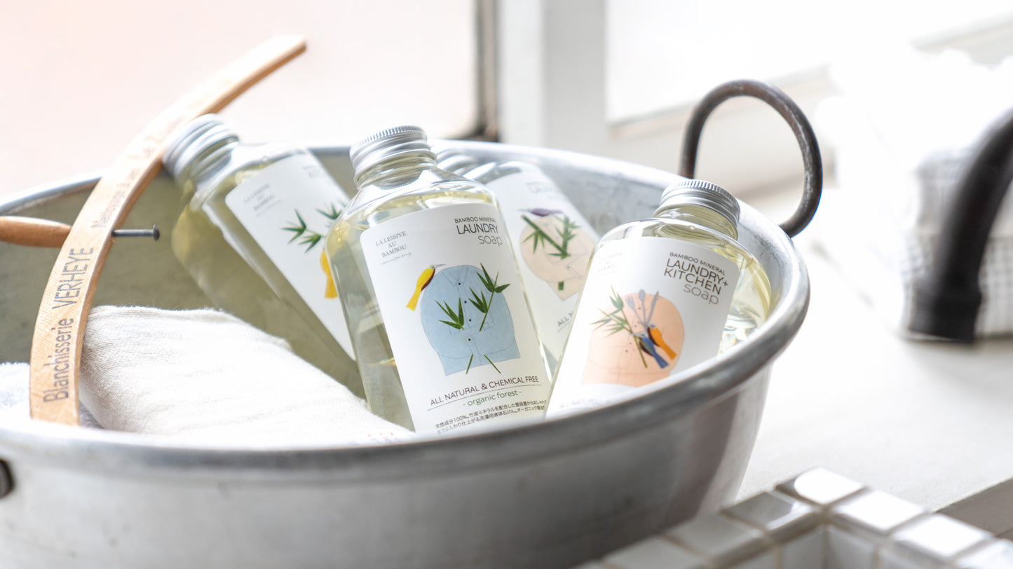 森と地球を守る、竹炭ミネラル洗濯洗剤 | BAMBOO MINERAL ランドリーソープ・ランドリーウォーター 1000ml リフィル